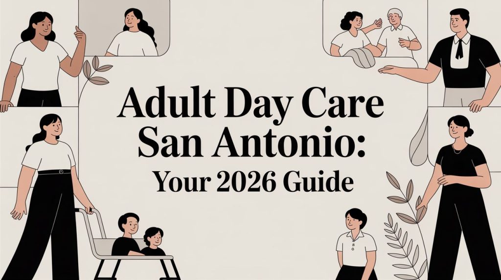 Adult Day Care San Antonio People Illustration