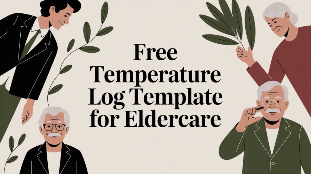 Temperature Log Template Eldercare Illustration
