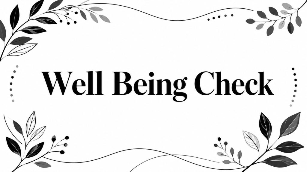 Well Being Check Botanical Design