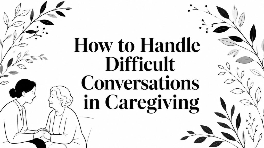 How To Handle Difficult Conversations Caregiving Illustration